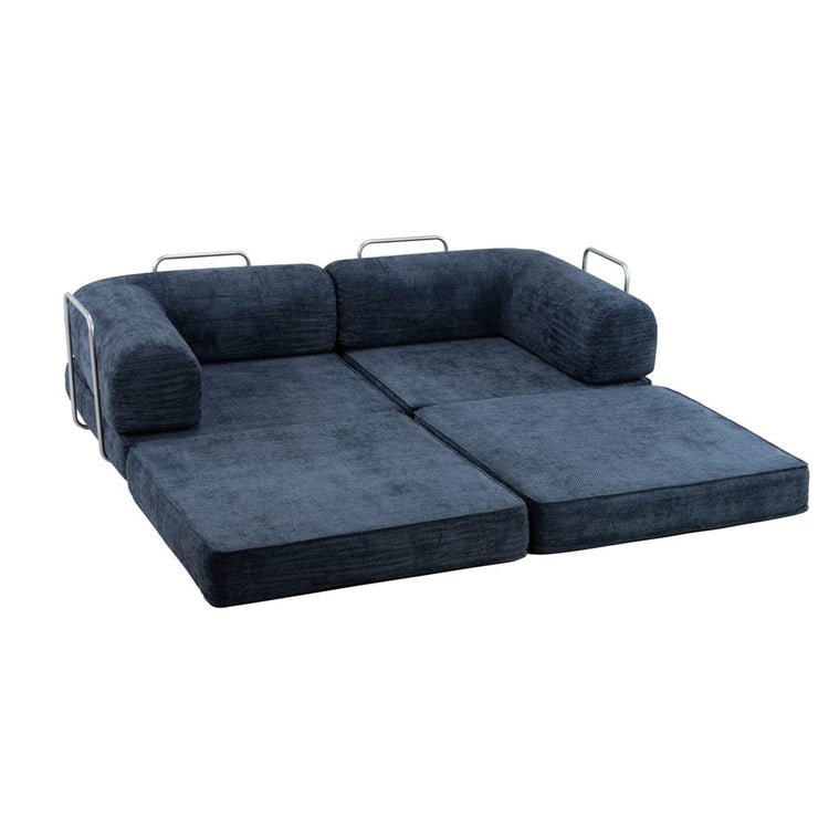 Hugspacee Velvet Compressed Daybed Large Lounge Sofa
