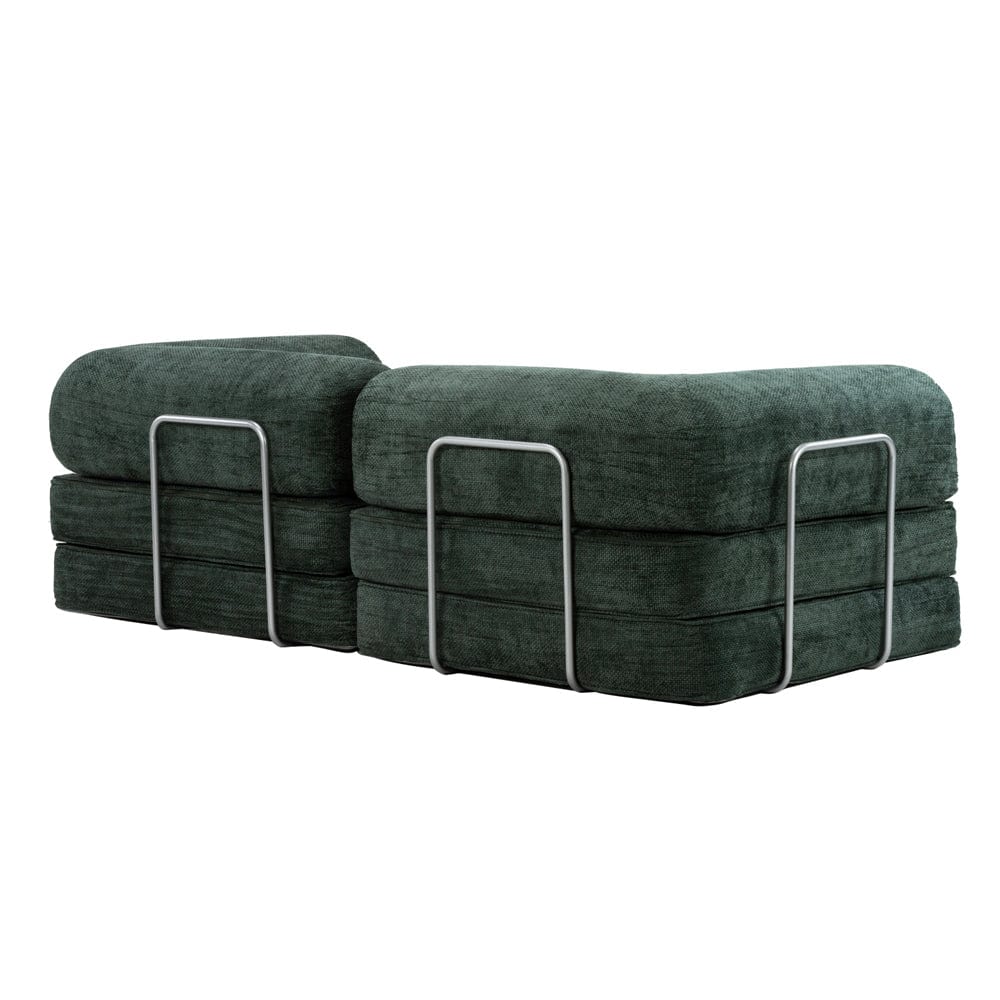 Hugspacee Velvet Compressed Daybed Large Lounge Sofa
