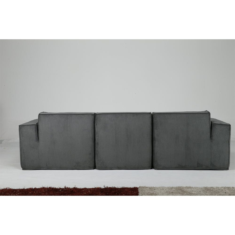 Hugspacee Corduroy 3 Seater Sofa with Footstool