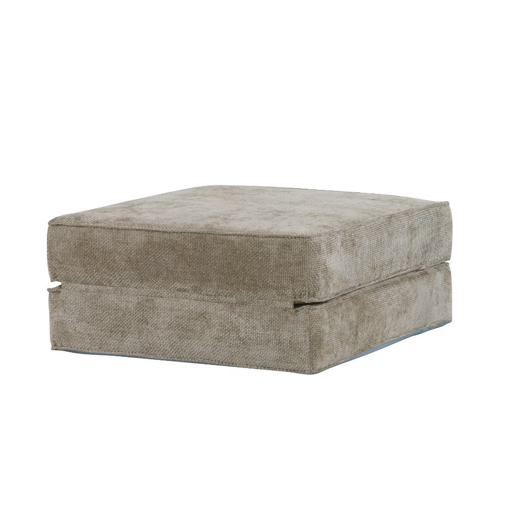 Hugspacee Velvet Corduroy Compressed Daybed Lounge Sofa Ottoman