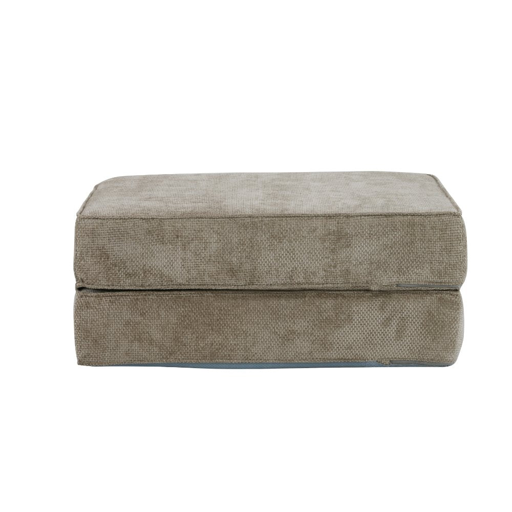 Hugspacee Velvet Corduroy Compressed Daybed Lounge Sofa Ottoman