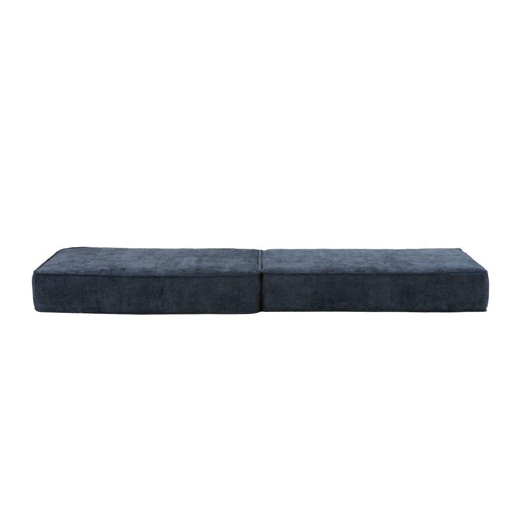 Hugspacee Velvet Corduroy Compressed Daybed Lounge Sofa Ottoman