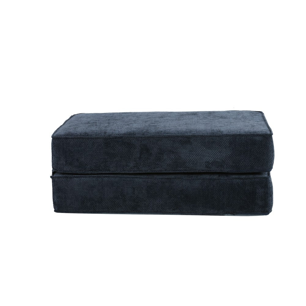 Hugspacee Velvet Corduroy Compressed Daybed Lounge Sofa Ottoman