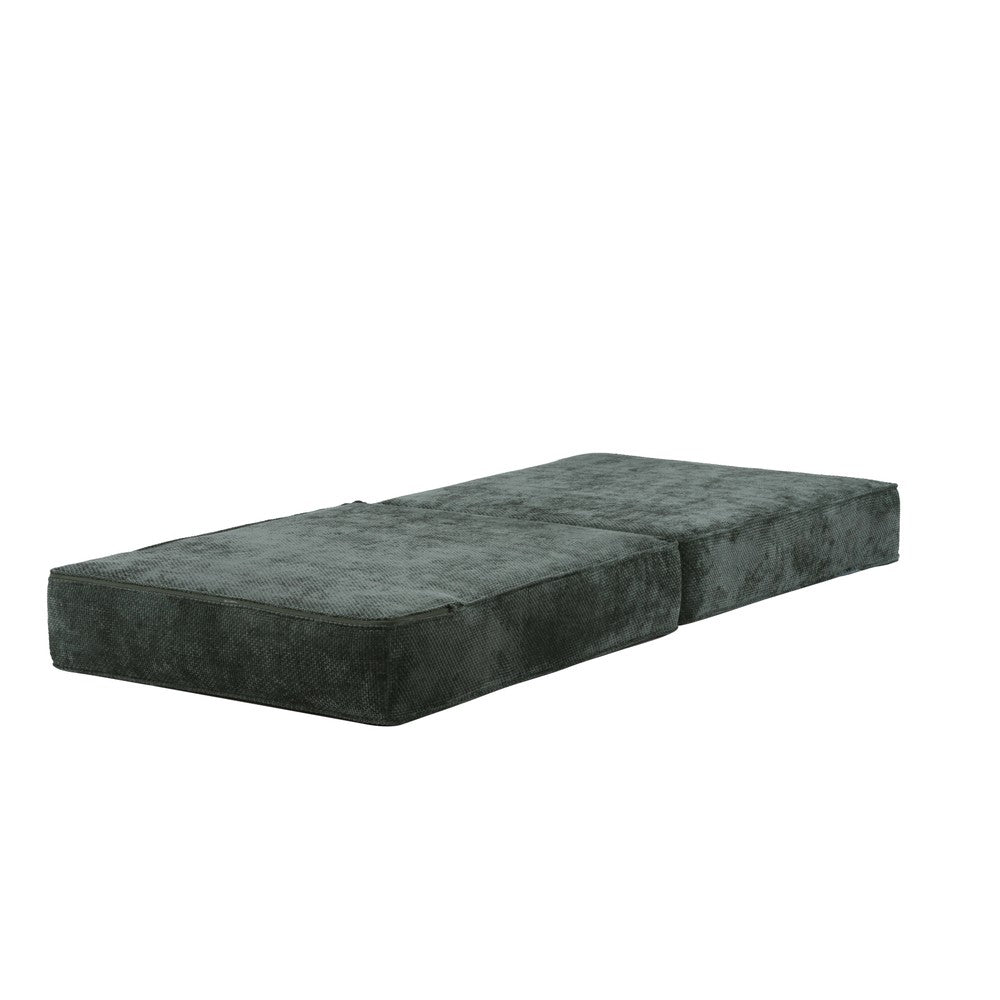 Hugspacee Velvet Corduroy Compressed Daybed Lounge Sofa Ottoman