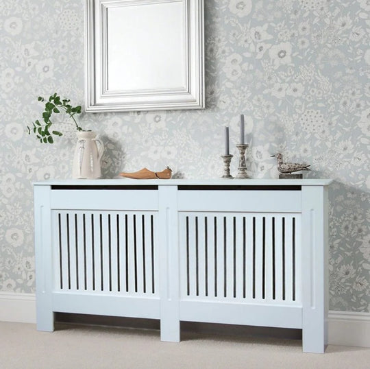 White Modern Wooden Radiator Grill Cover