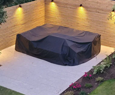 Rosen 9 Seater Rattan Garden Furniture Corner Sofa Fire Pit Set with Armchair and Stools