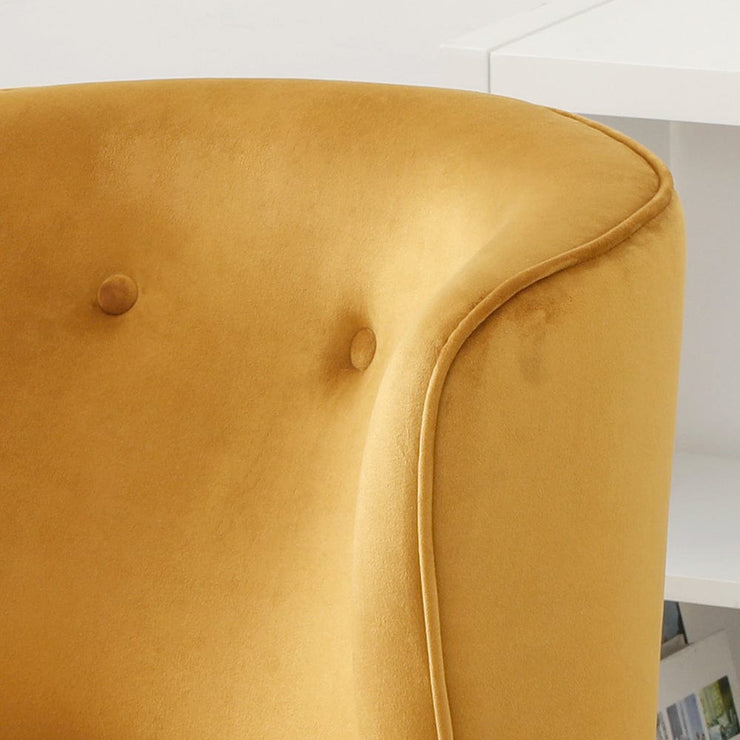 Jola Velvet Accent Chair in Mustard