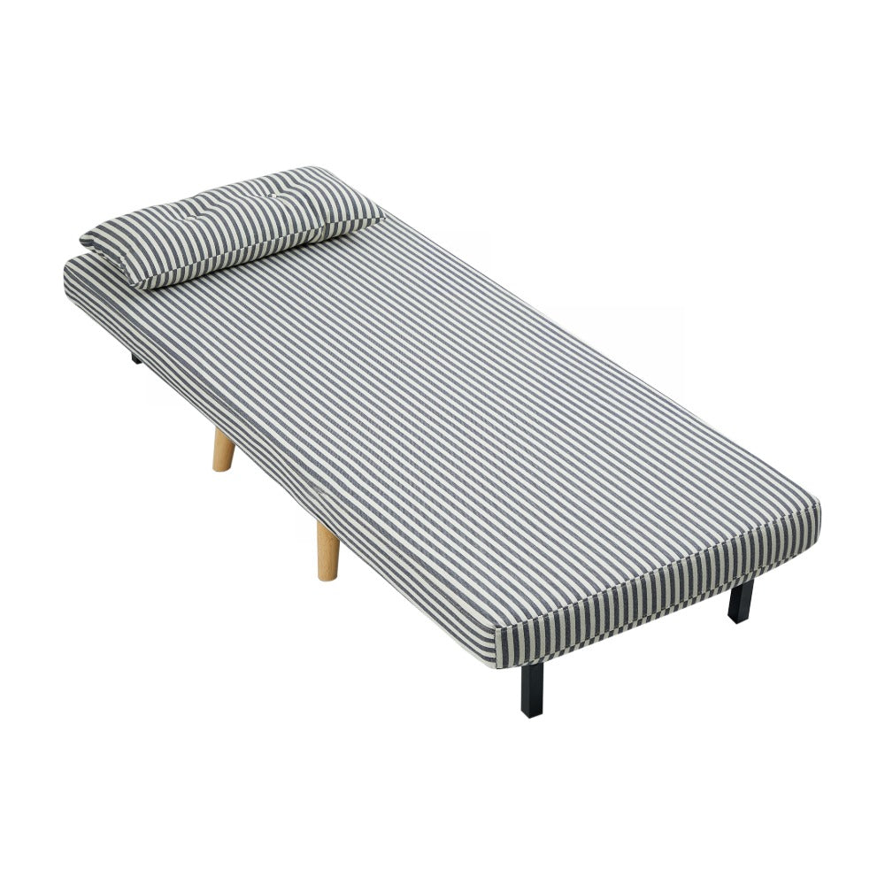 Jola Velvet Foldable Sofa Bed with Pillow 1 Seater