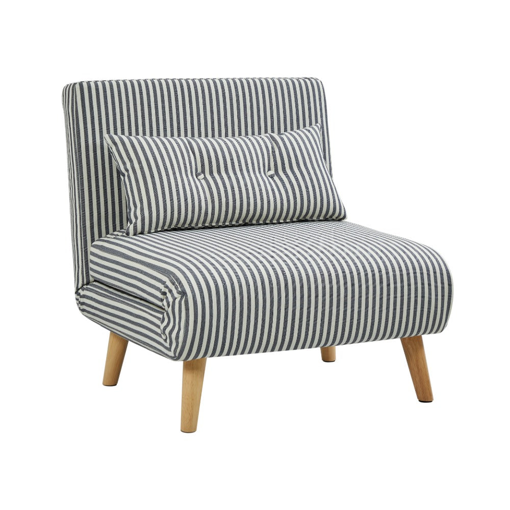 Jola Velvet Foldable Sofa Bed with Pillow 1 Seater