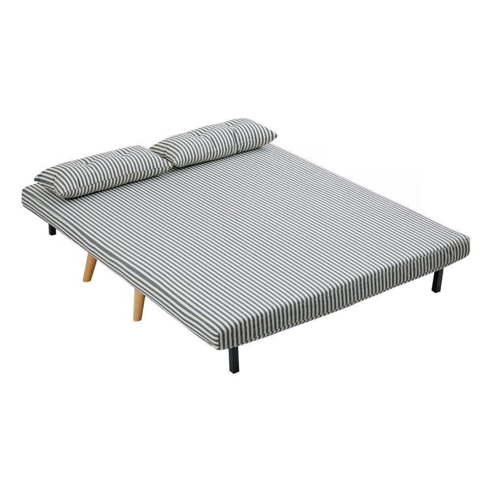 Jola Large Velvet Foldable 2 Seater Sofa Bed with Pillows