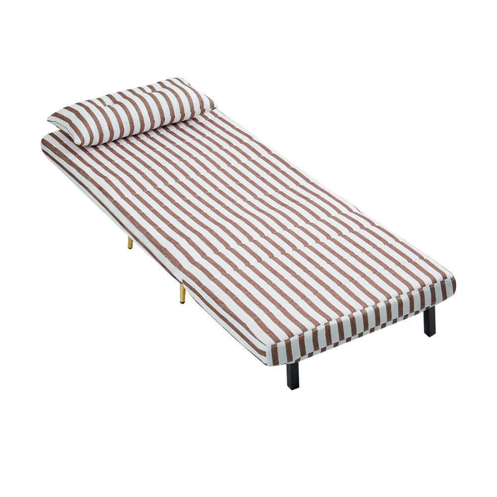 Jola Velvet Foldable Single Sofa Bed with Pillow