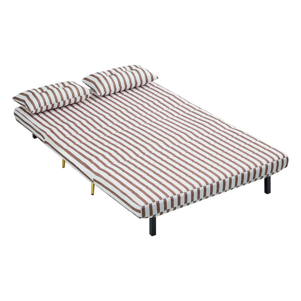 Jola Velvet Foldable 2 Seater Sofa Bed with Pillows