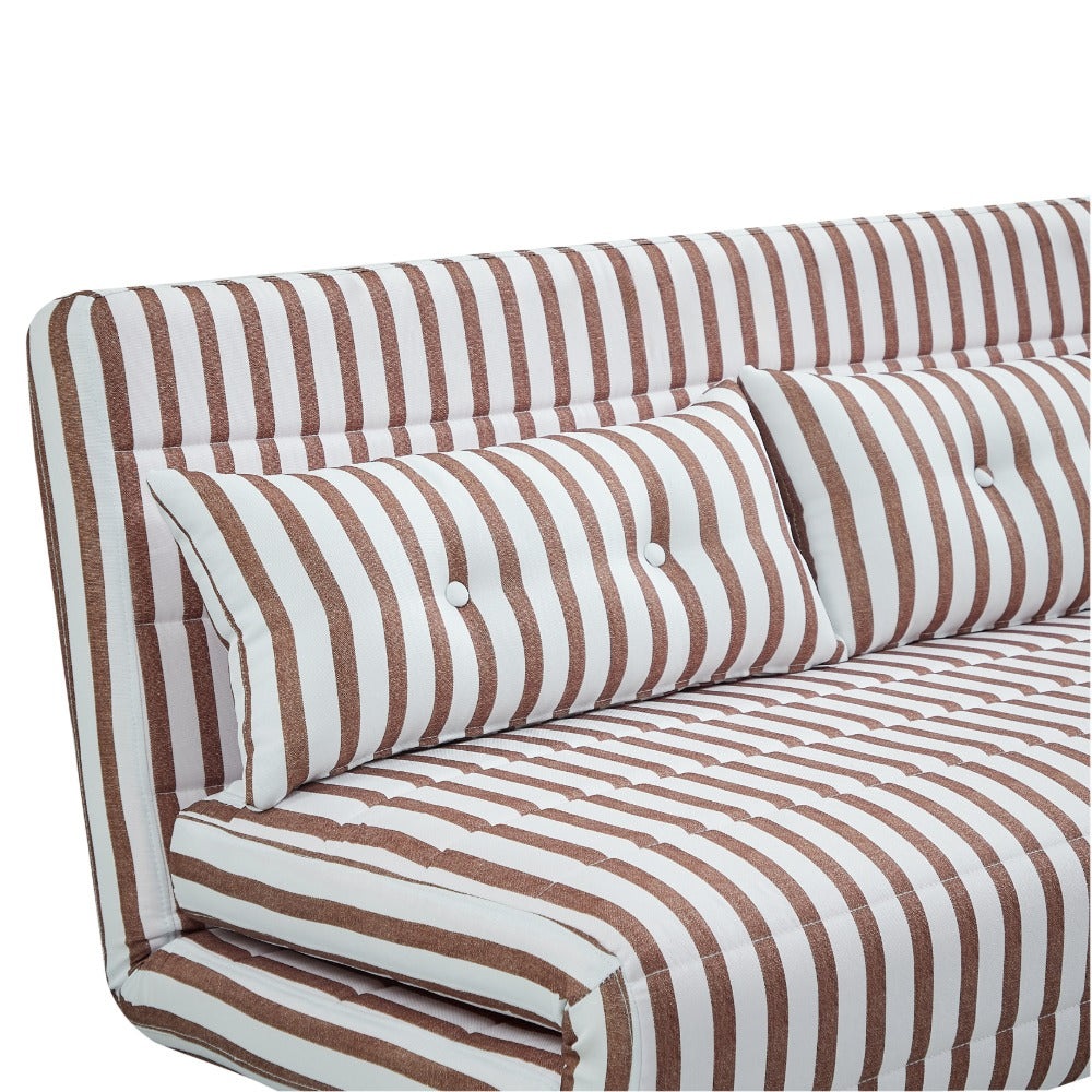 Jola Velvet Foldable 2 Seater Sofa Bed with Pillows