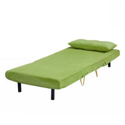 Jola Corduroy Foldable Sofa Bed With Metal Legs And Pillow