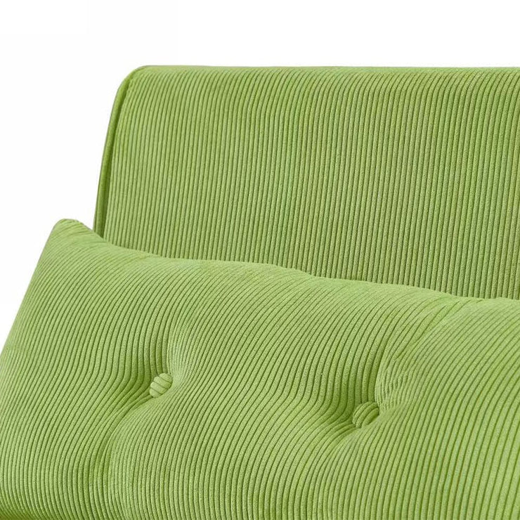 Jola Corduroy Foldable Sofa Bed With Metal Legs And Pillow