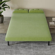 Jola Corduroy Foldable Sofa Bed With Metal Legs And Pillow