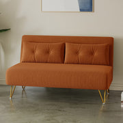 Jola Corduroy Foldable Sofa Bed With Metal Legs And Pillow