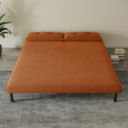 Jola Corduroy Foldable Sofa Bed With Metal Legs And Pillow