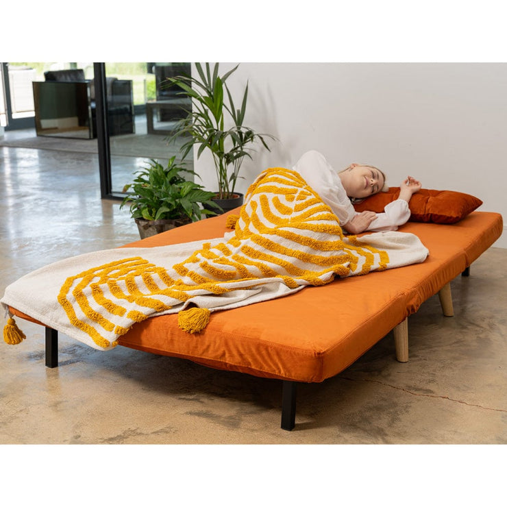 Jola Velvet Foldable 2 Seater Sofa Bed