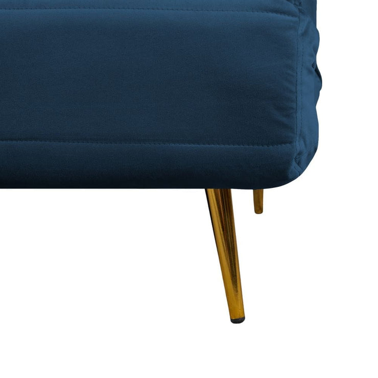 Jola Velvet Foldable Single Sofa Bed with Pillow