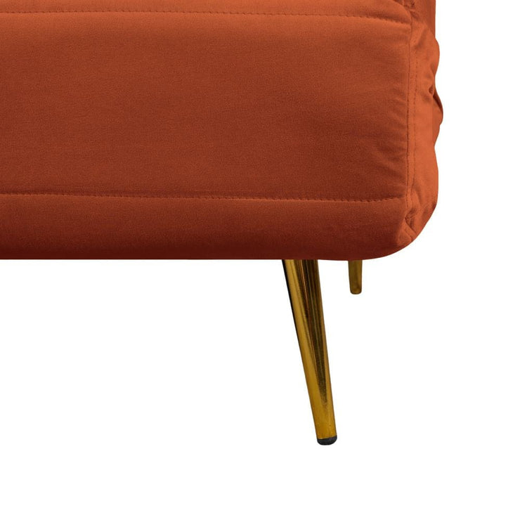 Jola Velvet Foldable Single Sofa Bed with Pillow
