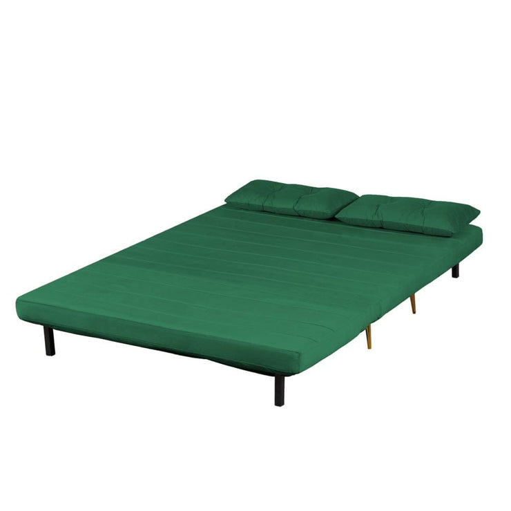Jola x Large Velvet Foldable 2.5 Seater Sofa Bed with Pillows
