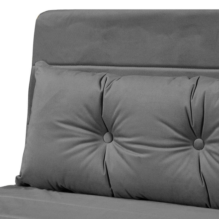 Leaba Tolg Móra Velvet Infhillte 2 Suíochán Jola le Pillows