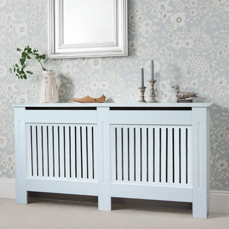 White Modern Wooden Radiator Grill Cover