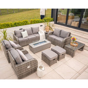 Outdoor 42 inchRect Gas Fire Pit with Gas Bottle Storage