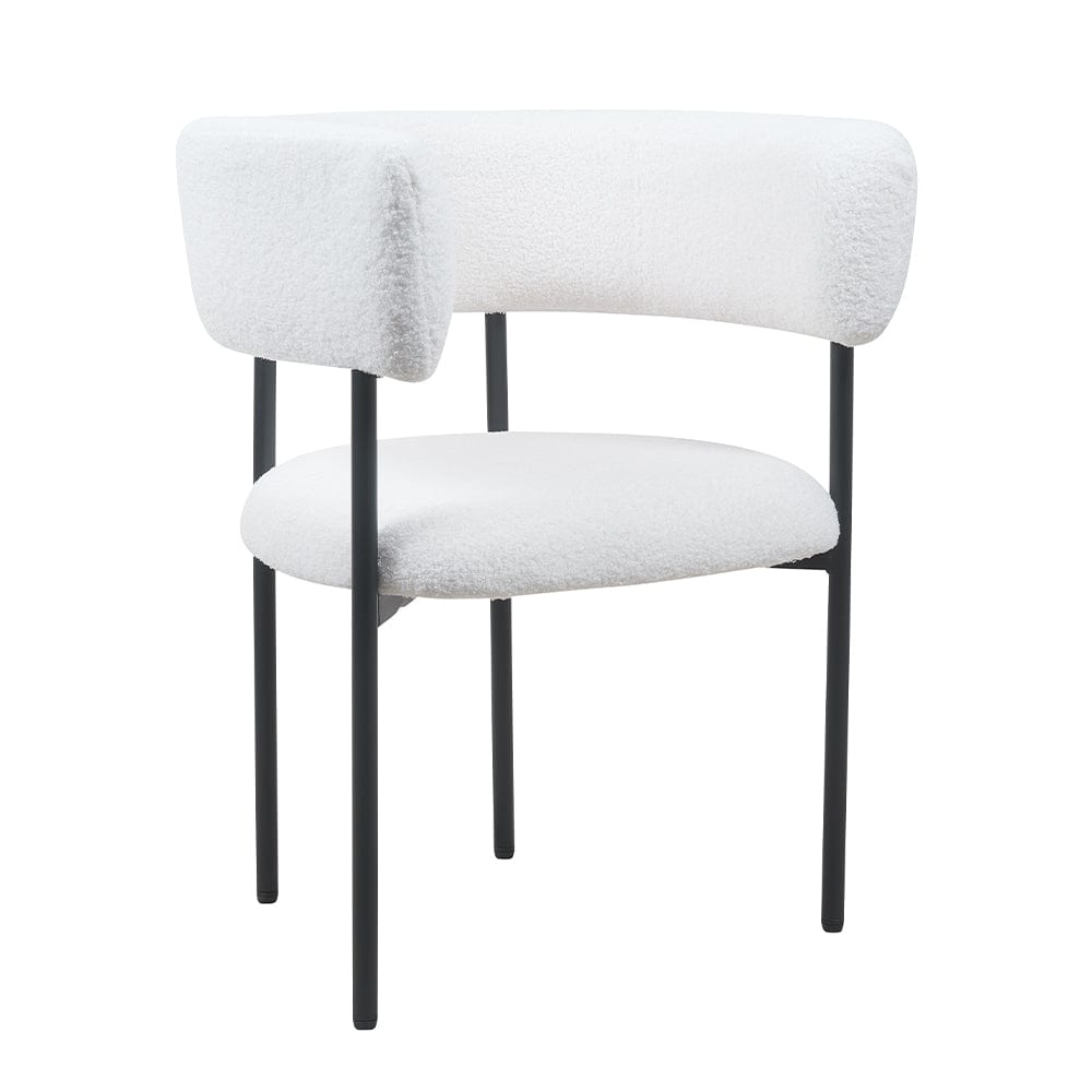 Belluno 4 Seater 180cm Extending Dining Table And Boucle Chair Set