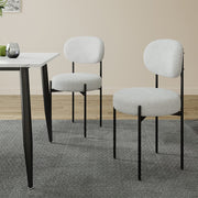 Lisa 120cm Rectangle Dining Table Set With 4 Boucle Chairs