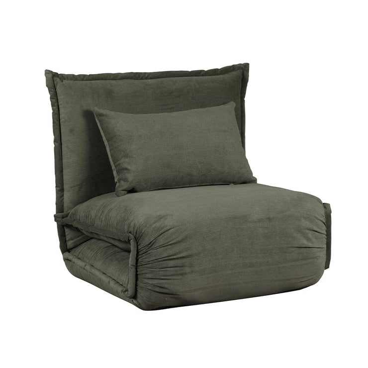 Lola Corduroy Foldable Sofa Bed with Pillows