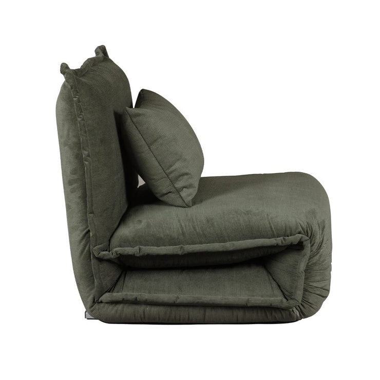 Lola Corduroy Foldable Sofa Bed with Pillows