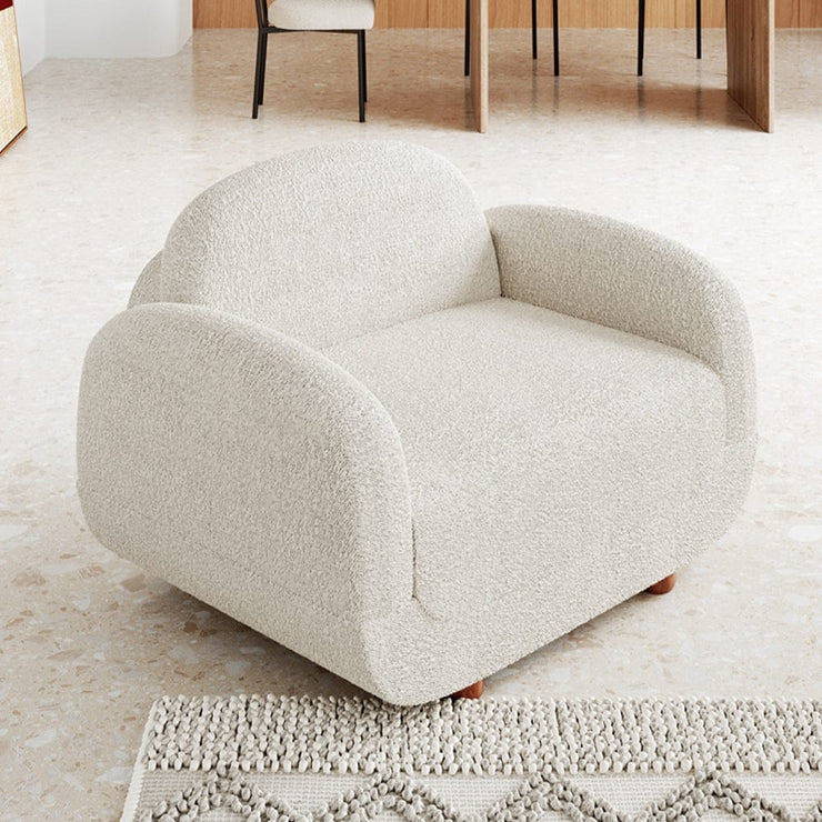 Luca Boucle 3+1 Sofa Set With Wooden Leg