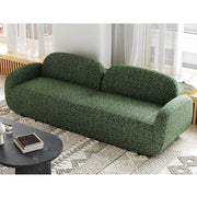 Luca Boucle 3 Seater Sofa With Wooden Leg