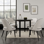 Luna 100cm Black Round Dining Table With Rubber Wood Legs
