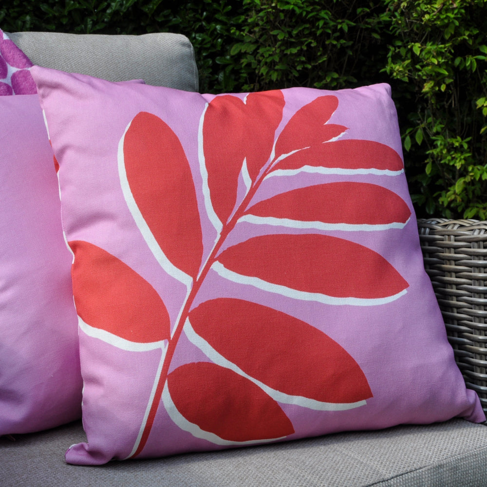 Ashcraft Outdoor/Indoor Leaf Print Cushion