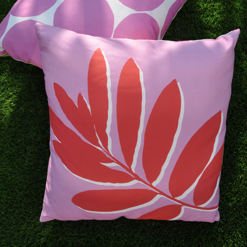 Ashcraft Outdoor/Indoor Leaf Print Cushion