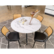 Lisa Round Marbled Effect Dining Table