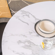 Lisa Round Marbled Effect Dining Table