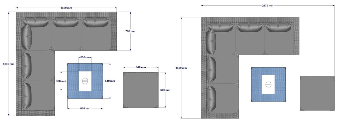 Monaco Ice Bucket 6 Seater Rattan Corner Sofa Set