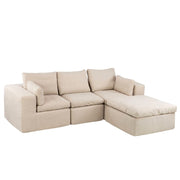 Marshmuff 3 Seater Resting Corner Sofa Set in Beige