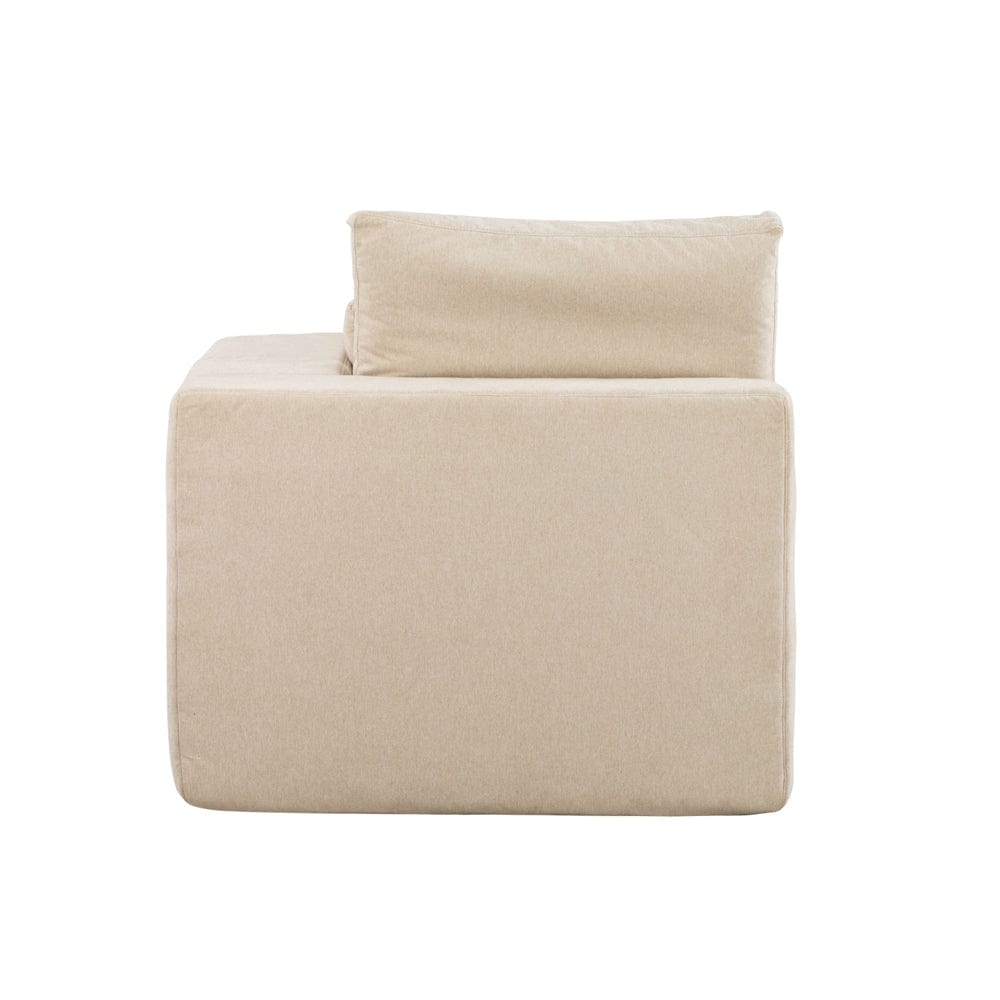 Marshmuff 3 Seater Resting Corner Sofa Set in Beige