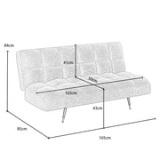 Melody Boucle Foldable Sofa Bed With Adjustable Arms