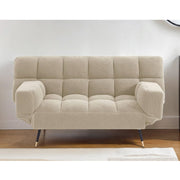 Melody Boucle Foldable Sofa Bed With Adjustable Arms