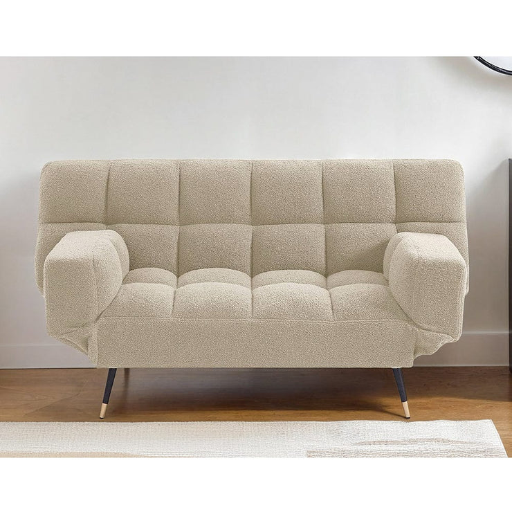 Melody Boucle Foldable Sofa Bed With Adjustable Arms