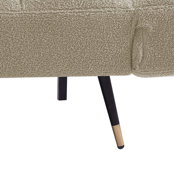 Melody Boucle Foldable Sofa Bed With Adjustable Arms