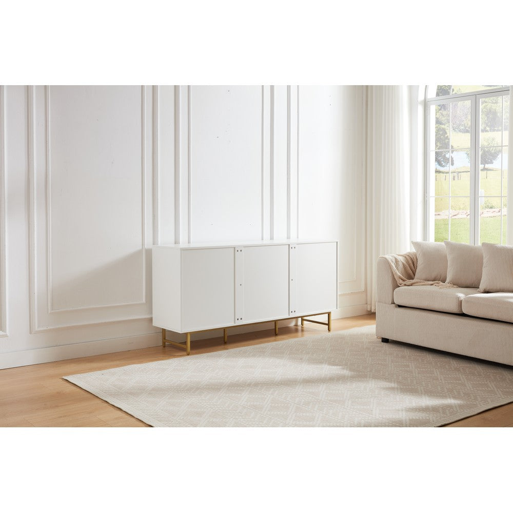Mercury Ridged Extra Wide Sideboard, Matte White