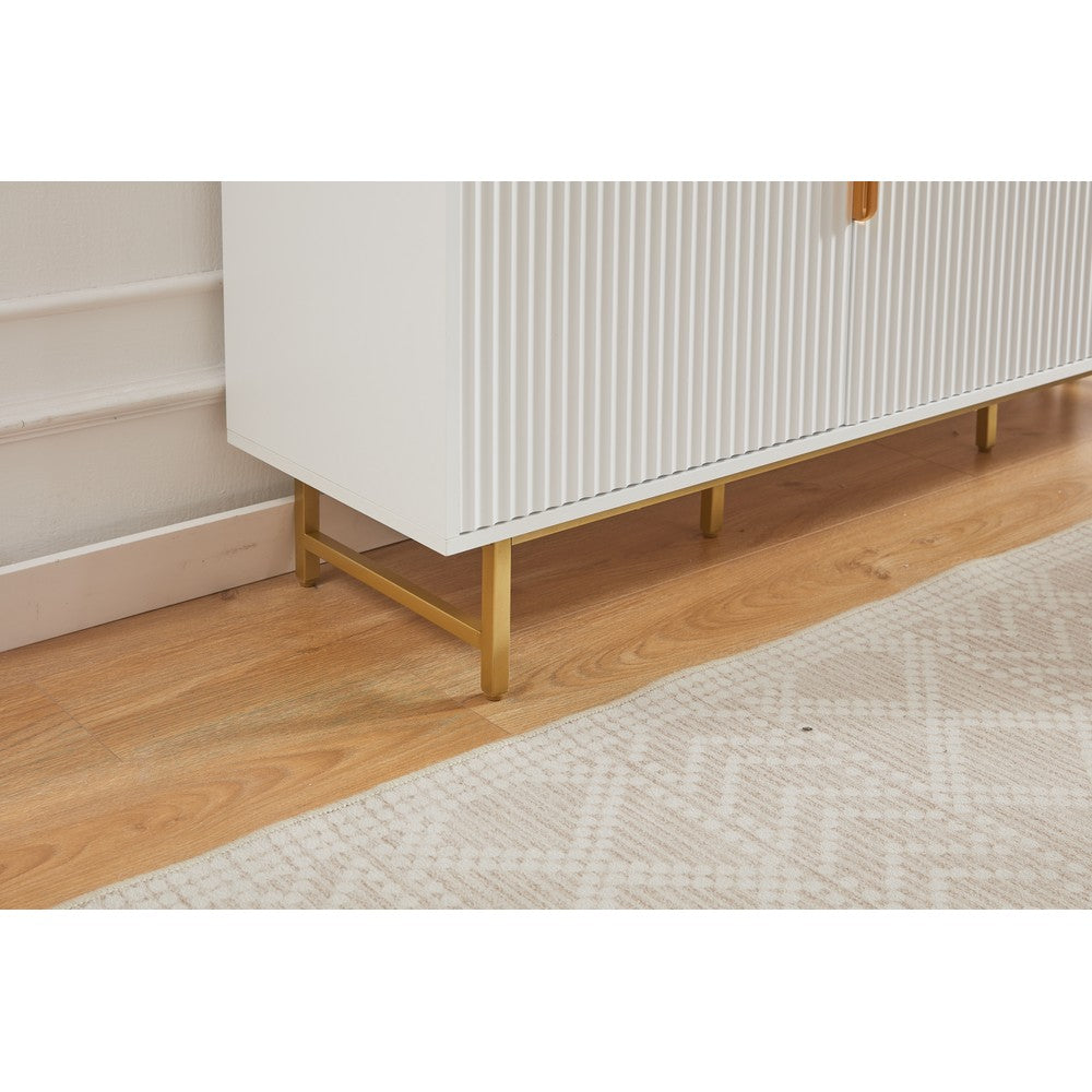 Mercury Ridged Extra Wide Sideboard, Matte White