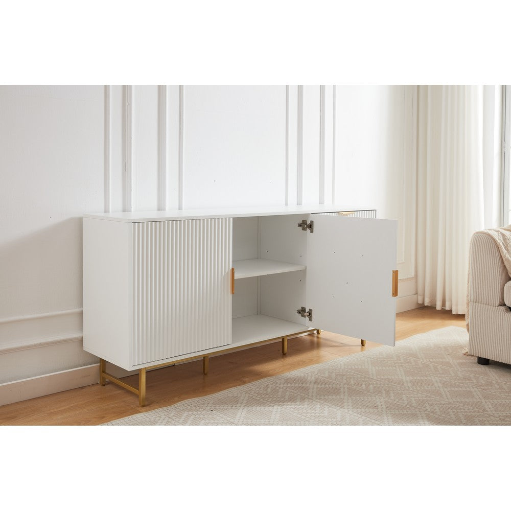 Mercury Ridged Extra Wide Sideboard, Matte White